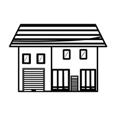 Residential house icon. Home building icon - Vector