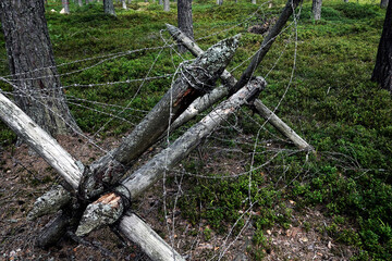 Barbed wire chevaux de frise