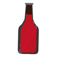 Isolated wine bottle icon. Drink incon - vector