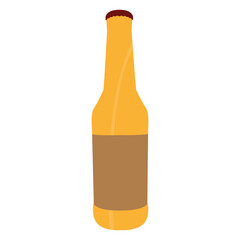 Isolated beer bottle icon. Drink icon - Vector