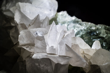 Closeup of a natural calcite like looking crystal