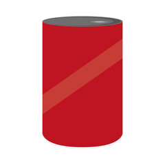 Red can icon. Canned food. Canned drink - Vector