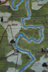 old wooden map (art, city object)