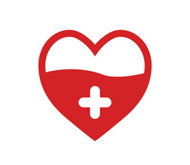 Obraz premium Vector Illustration of Blood Donation. Blood donation icon. 