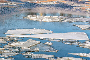 Ice drift on the Neva.