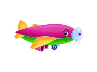 multicolored plane on a white background