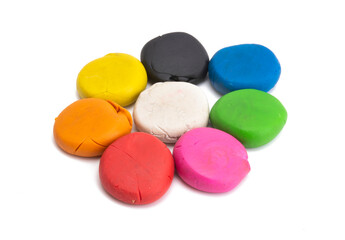 colored plasticine isolated