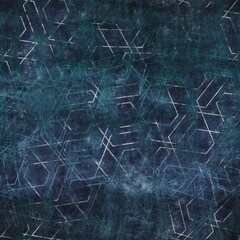 Seamless blue texture grungy repeat pattern swatch. Highly textured and incredibly intricate turquoise, indigo, and cream mixed media design. Bleeding ink pigment. Realistic wrinkled fabric grain tile
