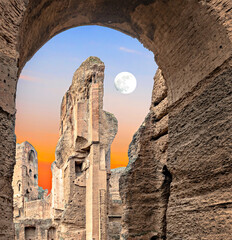 The Baths of Caracalla in Rome, Italy