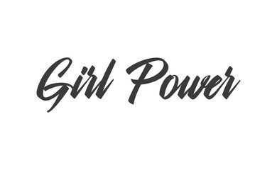 Girl power quote feminist lettering. Calligraphy inspiration graphic design typography element. Hand written card. Simple vector Female sign.