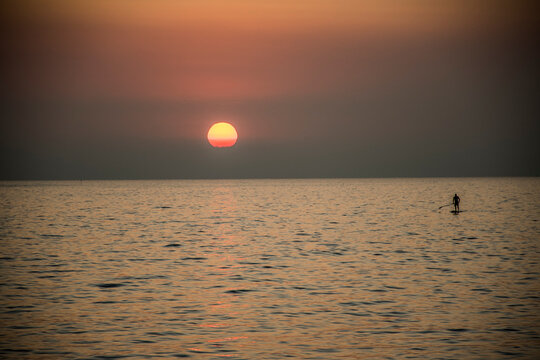 sunset on the sea