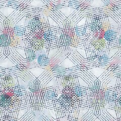 Seamless happy geo pattern with navy and white. High quality illustration. Joyful party mood design with subtle marble design overlay. Abstract repeat raster jpg swatch.