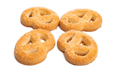 christmas butter cookies isolated
