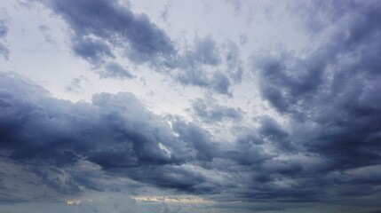 Photos of the sky with many clouds to make the background