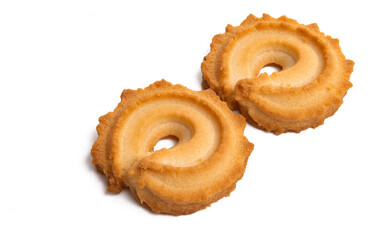 christmas butter cookies isolated