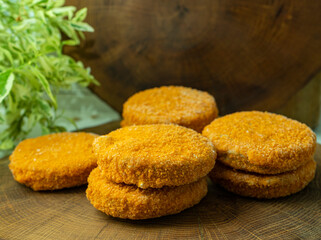 Frozen cutlets, semi-finished products for making burgers