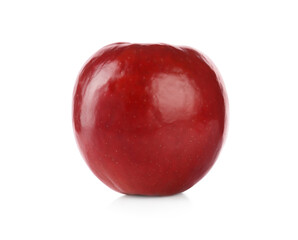 Fresh juicy red apple isolated on white
