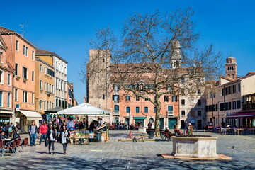 venedig, italien - campo santa margherita