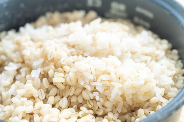 炊飯器で炊いたもち麦ご飯
