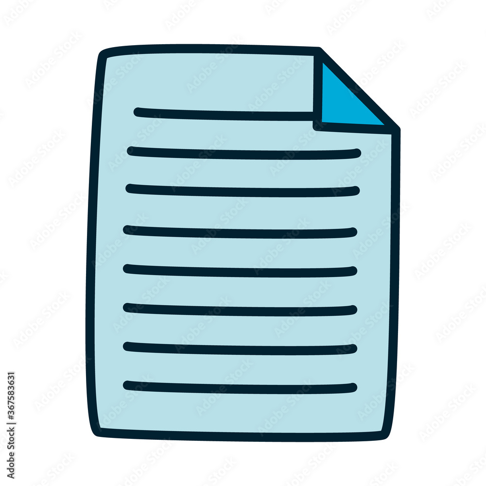 Poster document page icon fill and line style