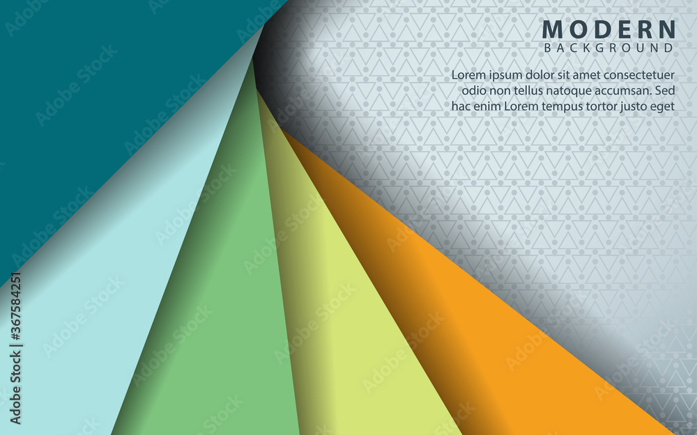 Aufkleber modern abstract background with colorful paper art shape. trendy vector design template can use for 