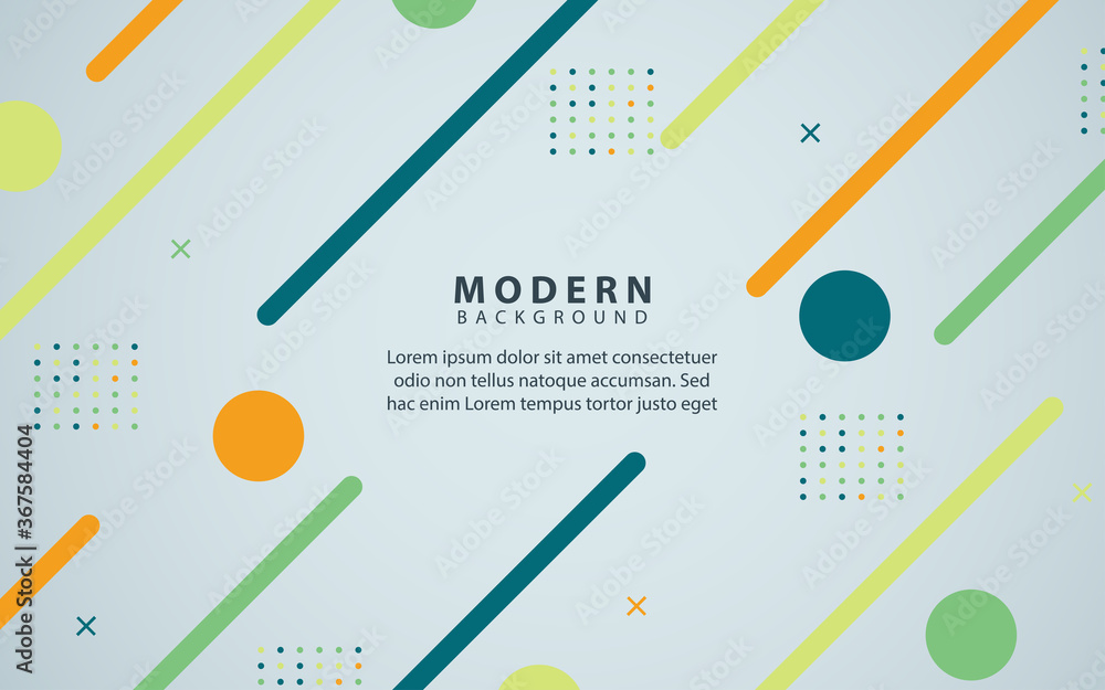 Poster modern abstract background with colorful paper art shape. trendy vector design template can use for 