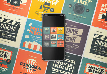 Vintage Movie Social Media Post Pack