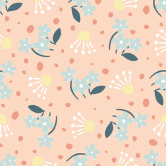 Seamless pattern with small flowers