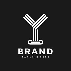 Y pillar monogram letter logo