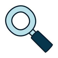 magnifying glass icon, fill and line style