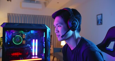 cyber sport gamer playing game