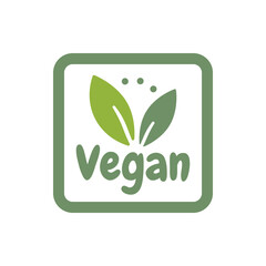 Vegan Bio, Ecology, Organic logo and icon, label, tag. Green leaf icon on white background