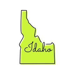 Map of Idaho Vector Design Template