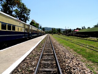 a hill train station