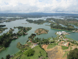 Aerial view of Guatapé, Colombia 