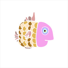 Colorful vector fish illustration