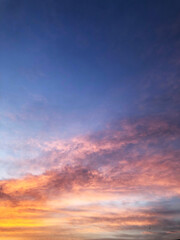 A sky view in the evening. a scene before sun-set.