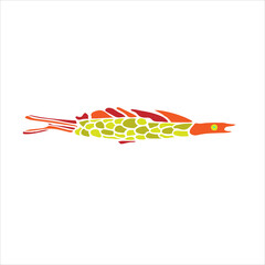 Colorful vector fish illustration