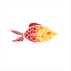 Colorful vector fish illustration