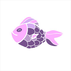 Colorful vector fish illustration