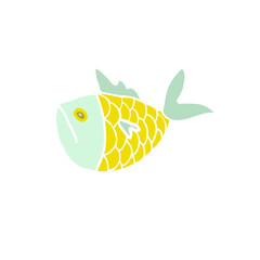 Colorful vector fish illustration
