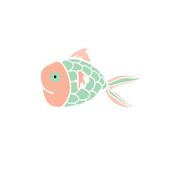 Colorful vector fish illustration