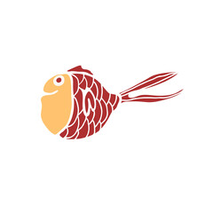 Colorful vector fish illustration