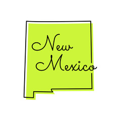 Map of New Mexico Vector Design Template