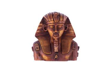 Egyptian sphinx isolated on white background