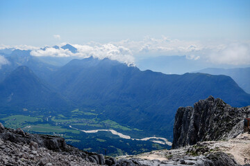 Fototapeta na wymiar Julian Alps and Triglav National Park in Slovenia