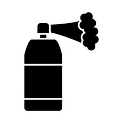 spray bottle with smoke silhouette style icon vector design