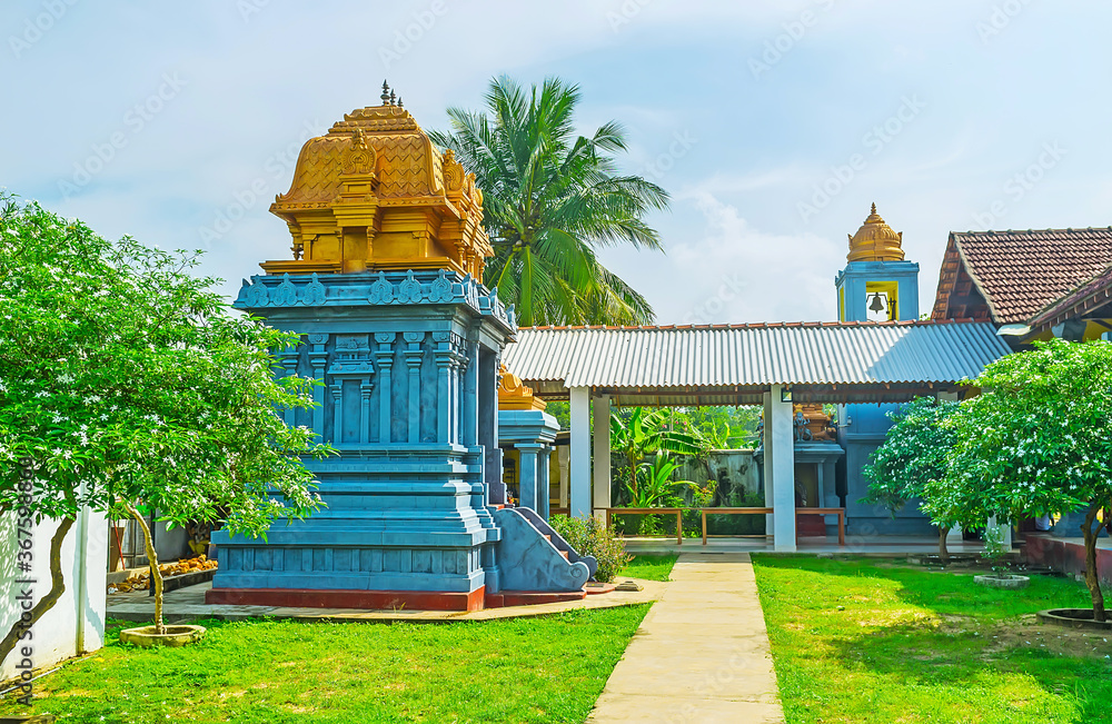 Canvas Prints In garden of Sri Kadhiresan Kovil Hindu Temple, Anuradhapura, Sri Lanka