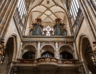 Naklejka premium Organ in St. Vitus Cathedral