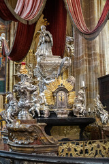 Silver tombstone of Saint John of Nepomuk